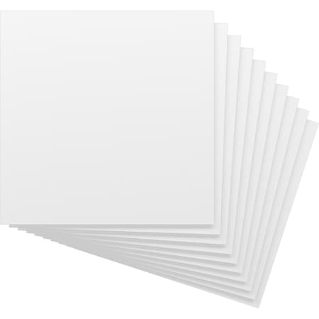 Ekena Millwork 7 3/4W x 7 3/4H x 3/8T PVC Hobby Boards, Unfinished, 10PK HBP08X08X375CUN